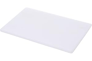THIRTEEN CHEFS Commercial Plastic Cutting Board, NSF - 18 x 12 x 0.5 inch (White)