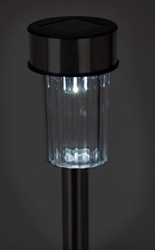 24x Edelstahl Solarlampe 37cm – Gartenlampe Außenlampe Solar Gehwegleuchte Lampe - 3
