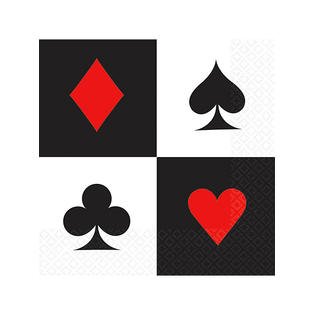 Preisvergleich Produktbild NEU Servietten Poker Spiel, 16 Stück, 33 cm