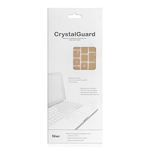 kwmobile Tastaturschutz Apple MacBook Air 13“/ Pro Retina 13“/ 15“ – QWERTZ Silikon Laptop Tastaturfolie – Notebook Tastaturschutzfolie Gold - 6