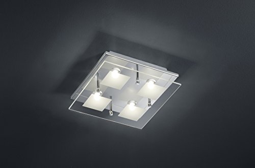 Trio Leuchten LED-Deckenleuchte chrom, Glas klar / satiniert 627910406 [Energieklasse A+] - 4