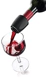 Apto para lavavajillas Vacuvin Vacu Vin 18544606-Escanciador Apto para Tapones de vació Escanciador de Vino antigoteo, Color Negro, 10.5x16x4.8