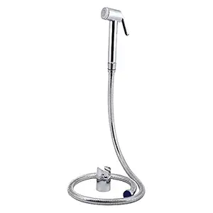JADENN simplifying your life JHHFJQ0005 Health Faucet Gun in PVC with Chrome Finish,1 metre Flexible Tube with EPDM Inner Tube Having Stainless Steel Braiding and Brass end Fittings