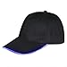 Produktbild MAOZIJIE Led-Licht Flash Baseball Cap Mode Led Beleuchtet Glow Club Party Schwarz Reise Hut Coole Hip-Hop-Kappe Einstellbar Solide Hut