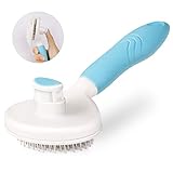 MENNYO Brosse Chien, Brosse pour Chats, Brosse Anti Poils Animaux - Enlever 95% des Poils Morts et Nœuds, Peigne de Toilettage Auto-nettoyante, Déméloir Professionnel pour Les Poils Longs/Courts