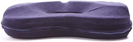 HZJ 100% Pure Memory Foam Luxury Seat Cushion, Orthopedic Design To Relieve Back, Sciatica, Coccyx And Tailbone Pain - Perfect For Your Office Desk Chair,Blue