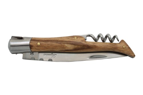 Klappmesser baladéo Laguiole Taschenm. 12cm Eschenholzgriff Korkenzieher - 2