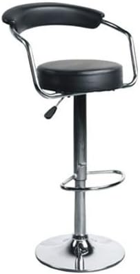 Tasha Creations Pair Barstools Black Faux Leather Barstools