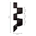 Corner Wall Shelf Unit 4 Tier Shelf Shelves Dark Walnut Colour