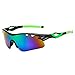 Produktbild HUIHUAN Radfahren Brille Fahrer Fahren Sonnenbrille Sonnenbrille Flut Menschen Reiten Explosionsgeschützte Brille Nachtsicht Spiegel Sport Spiegel,Green