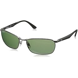 Ray-Ban 0Rb3534 Gafas de sol, Redondas, Polarizadas, 59, Gunmetal