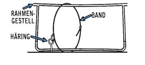 Premium Sturmhaken + Trampolinleiter für Trampolin 305 – 366 – 430 -460 cm - 4