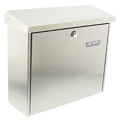 Burg-Wächter Boîte aux Lettres en Acier Inoxydable, Fente au format A4, Norme Européenne EN 13724, Comfort 3913 Ni