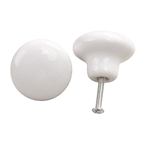 Preisvergleich Produktbild sunnymi Multipurpose 1PCS Groß Keramik Kleiderschrank Knopf Kleiderschrank Schublade Schrank Knopf Pull Griff / Süßigkeit Farben Runder Kabinett (Weiß)