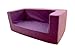 Children's Comfy Foam 2 Seater Mini Sofa in Purple. Soft, Colourful, Comfortable & Lightweight with a Removeable Cover