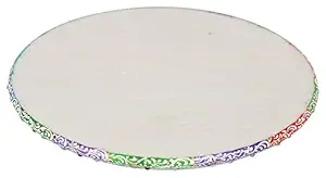 HRDENGINE STORE ?Marble Roti Maker White Marble Pastel Board 9 Inch Diameter