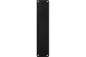 LOOPS Plain Door Finger Plate 350 x 75mm - Matt Black Steel Push Plate