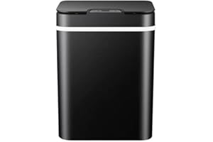 EUNEWR Pattumiera automatica senza contatto, sensore di movimento a infrarossi, 12 l, colore nero