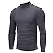 Produktbild PAOLIAN T-Shirt Herren Herbst Winter Rollkragen Langarm T-Shirt Top Bluse Freizeit Einfarbig Basic Shirt Longsleeve Langarmshirt Top Oberteil