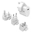 Price comparison product image eeco Travel Charger Adaptor with 3 Interchangeable Plugs(UK EU US Plug), Universal Plugs Adapter 5V/2.4A SmartIC Charging for Apple iPhone, iPad Air, Samsung Galaxy S8 / S7 / S6, Android, Google Nexus