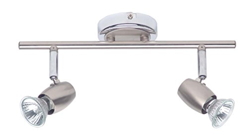Brilliant Palermo Spotrohr, 2-flammig, GU10, 2 x 50W, Metall, eisen / chrom G55013/77