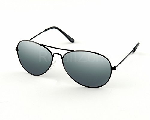 Preisvergleich Produktbild Schwarz, Pilotenbrille Sonnenbrille 80er Retro-Stil, UV 400, Design-Lampenschirme