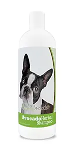 Healthy Breeds Herbal Avocado Dog Shampoo for Dry Itchy Skin for Boston Terrier - Over 100 Breeds - Flea and Tick Product Safe - For Dogs with Allergies or Sensitive Skin - 16 oz