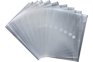 ‎EXXO BY HFP EXXO by HFP 90161 Dokumententaschen mit Klettverschluss, A4, 10 Stück, transparent, 335 mm x 240 mm