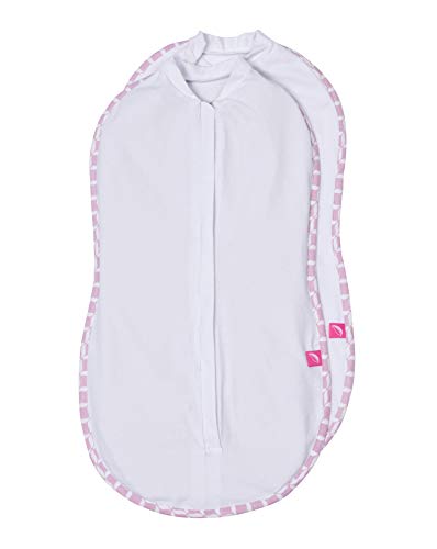Motherhood DOPPELPACK Pucktuch zip & swaddle Gr. 2 (5-8kg) rosa classics