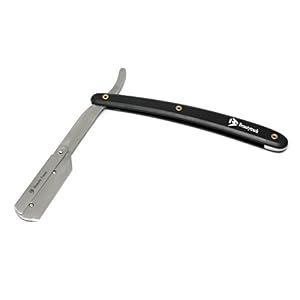 Black Professional Plastic handle Traditional Straight Cut Throat Razor - Image 7