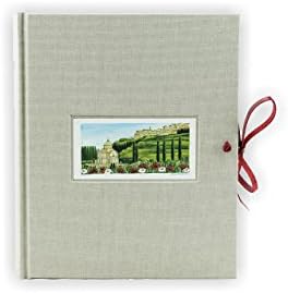 Photo Album Bound in Canvas, Grey, H25xL21, Home Collection, Hand Made in Italy by Legatoria Toscana, Tuscan Handcrafted
