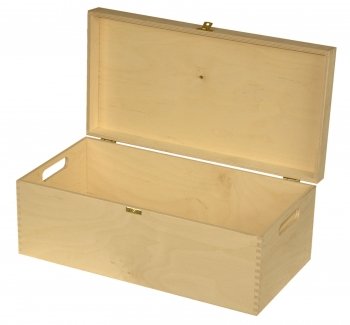 LARGE PLAIN WOOD KEEPSAKE SOUVENIRS WOODEN MEMORY BOX FOR CRAFT P47