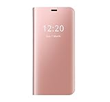 Teryei Coque Samsung Galaxy S8 / S8 Plus/Note 8 Hard PC Housse Miroir/Clapet Coque Armure Dur Rigide Housse Très Mince Anti-Rayures Case Anti-choc dur Cover Bumper (Rose, Galaxy S8)