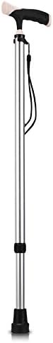 QFFL Crutch Elderly Aluminum Cane Retractable Adjustable Skid Stick Disabled Walker 3 Colors Available Crutches Walker ( Color : C )