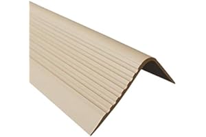 TMW Profiles RGPD Bullnose Stair Nosing 70mm × 40mm – Beige– Anti-Slip PVC Rubber, 1.18m (Beige)