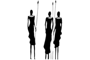 ARTISTIC SPONGE Masai Afrika Wiederverwendbare Schablone A3 A4 A5 & größere Größen Orientalische Reise Stil / P10 (PVC wiederverwendbare Schablone, M Größe - 100 x 140 cm, 39,4 x 55,5 Zoll)