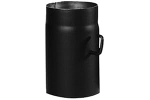Kamino-Flam 331706 Ofenrohr Drosselklappe, 2 mm 120 x 250 mm, schwarz