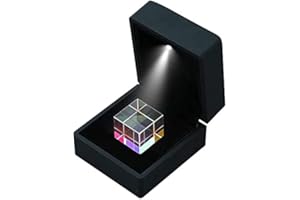 ESTOVE Cube prism, 23 * 23 * 23 mm optical stained glass prism, K9 prism photography with black gift box, for science experiment, photography, physics Optical teaching prism