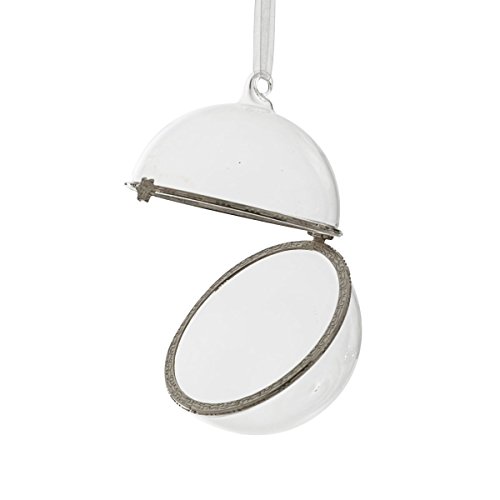 Deko-Kugeln zum individuellen Befüllen – Glas / Metall – Transparent – 3er Set - 2