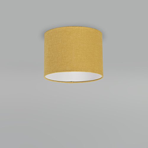 QAZQA Modern Polyester Lampenschirm 20/20/15 Zylinder Mais-gelb , Rund gerade Schirm Pendelleuchte, Schirm Stehleuchte, - 3