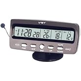 Araba Ara&ccedil; Oto &Ccedil;ok Fonksiyonlu İ&ccedil; ve Dış Termometre Saat Voltmetre Vst7045