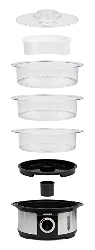MEDION MD 14209 Dampfgarer, 1000 Watt Leistung, 1.4 Liter / 75min. Timer / silber - 4