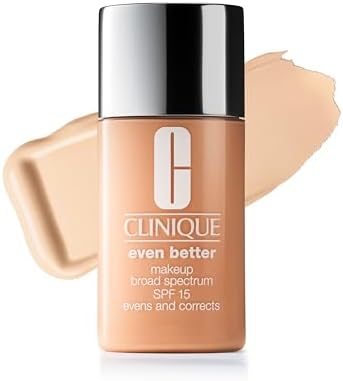 Clinique Even Better Makeup Medium Coverage Foundation Broad Spectrum SPF 15 fondotinta modulabile | Uniforma il tono e riduce l'aspetto delle macchie scure, 30 ml