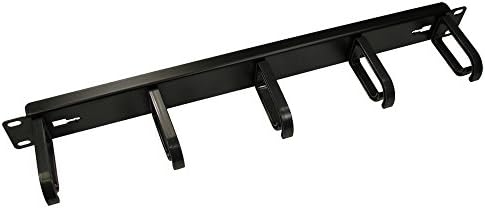 kenable Ringed Cable Management Bar 1U With 5 Rings Data Cabinet 19 Inch Rack [with 5 Rings]
