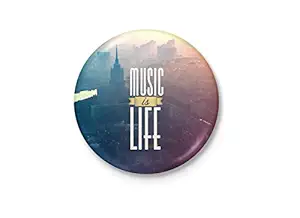 Music is Life - Typography Badge