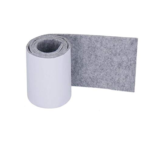 XUMIN 1 Roll 1.97"x 39.3" Gray Cuttable Self-Adhesive Felt Table Chair Heavy Duty Felt Floor Protection Pad Roll Furniture Table Foot Coaster for Anti-Skid Noise Buffer