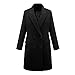 Produktbild Yvelands Damen Trench Jacket Parka Mantel Outwear Winter Revers Lange Wollmantel (CN-XL,Schwarz)