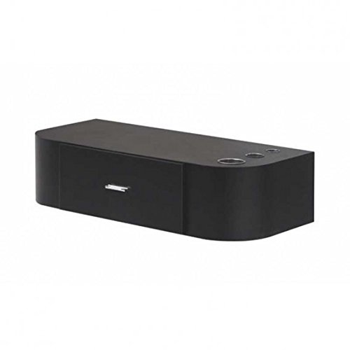 LOTUS Professional Salon Lima Small Styist Barber Wall Unit Black H: 23cm W: 92cm D: 40cm -