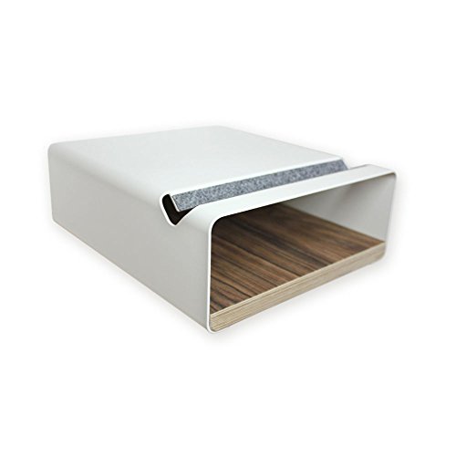 Fahrrad Wandhalterung - V Shelf in elegantem Design - pulverbeschichtetes Aluminium und eine Multiplex Platte setzen Dein Fahrrad an diesem Wandhalter perfekt in Szene - optimal für Zuhause weiß - verschiedene Regalböden - 24 x 30 x 10 cm