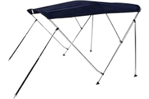 PIMAR MARINE EQUIPMENT Pimar Tendalino Bimini 3 Archi in Alluminio Lucido Ø 25 MM Diverse Misure e Colori. Barca Gommone… (Blu, 180x170x140)